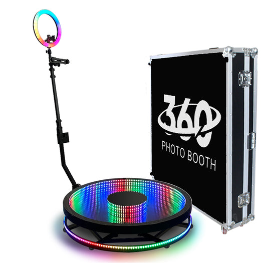 YeahMoment 360 Spin Photo Booth Slow Motion 360 Video Spin Booth 45"(115cm) for 1 to 7 people stand