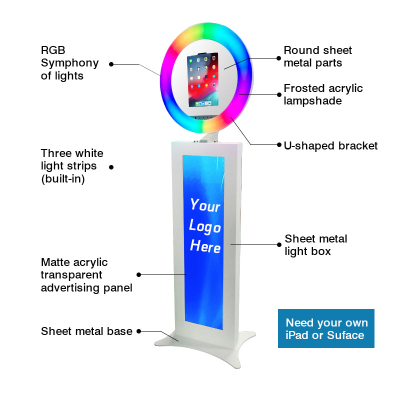 YeahMoment iPad Photo Booth kiosk Stand Photo Booth With Portable Flight Case