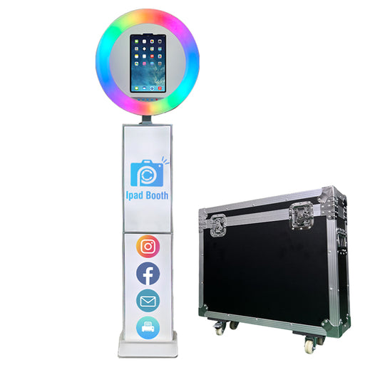YeahMoment iPad Photo Booth Portable Flight Case Rgb Led Advertising kiosk Photo Booth